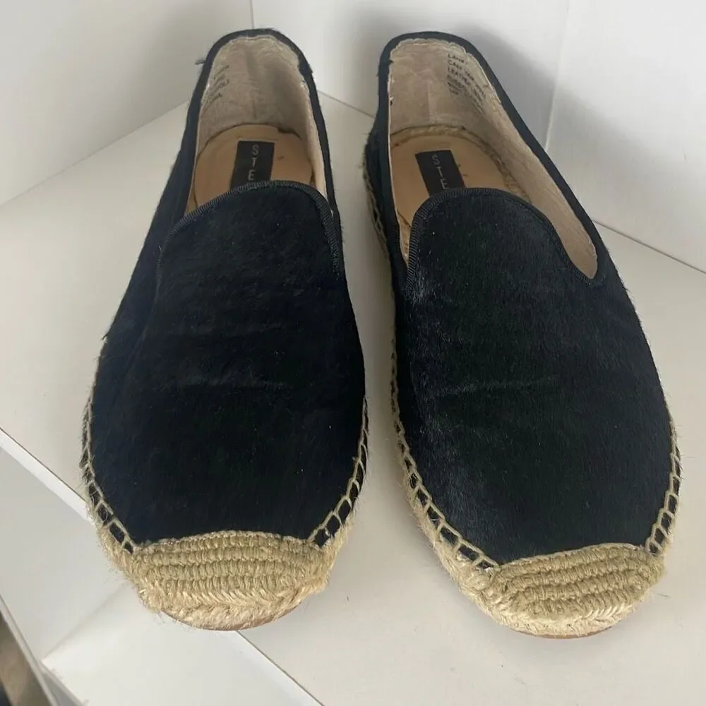 Steve Madden Lanii Hair Calf Espadrille Loafers 7